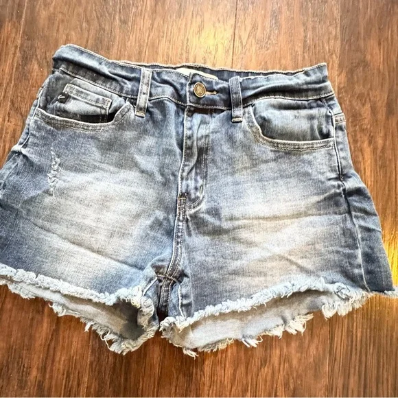 Kancan Size 7- pre loved-Denim Frayed Hem Women's Shorts - Picture 2 of 11